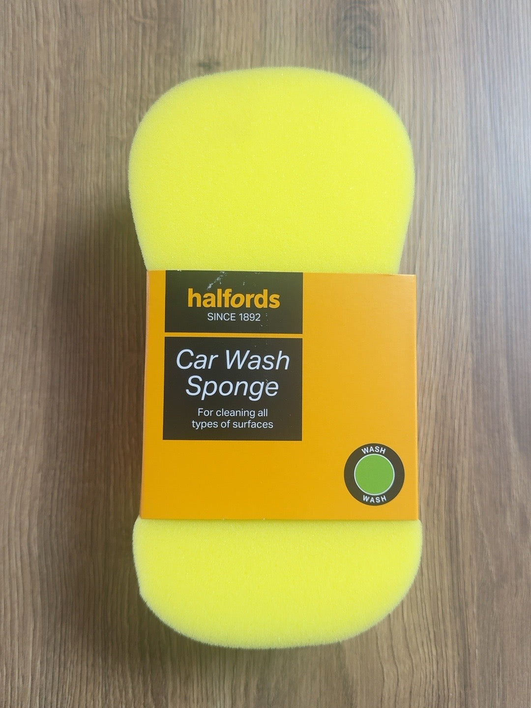 Halfords Car Wash Sponge – Soft Car Cleaning Sponge – New