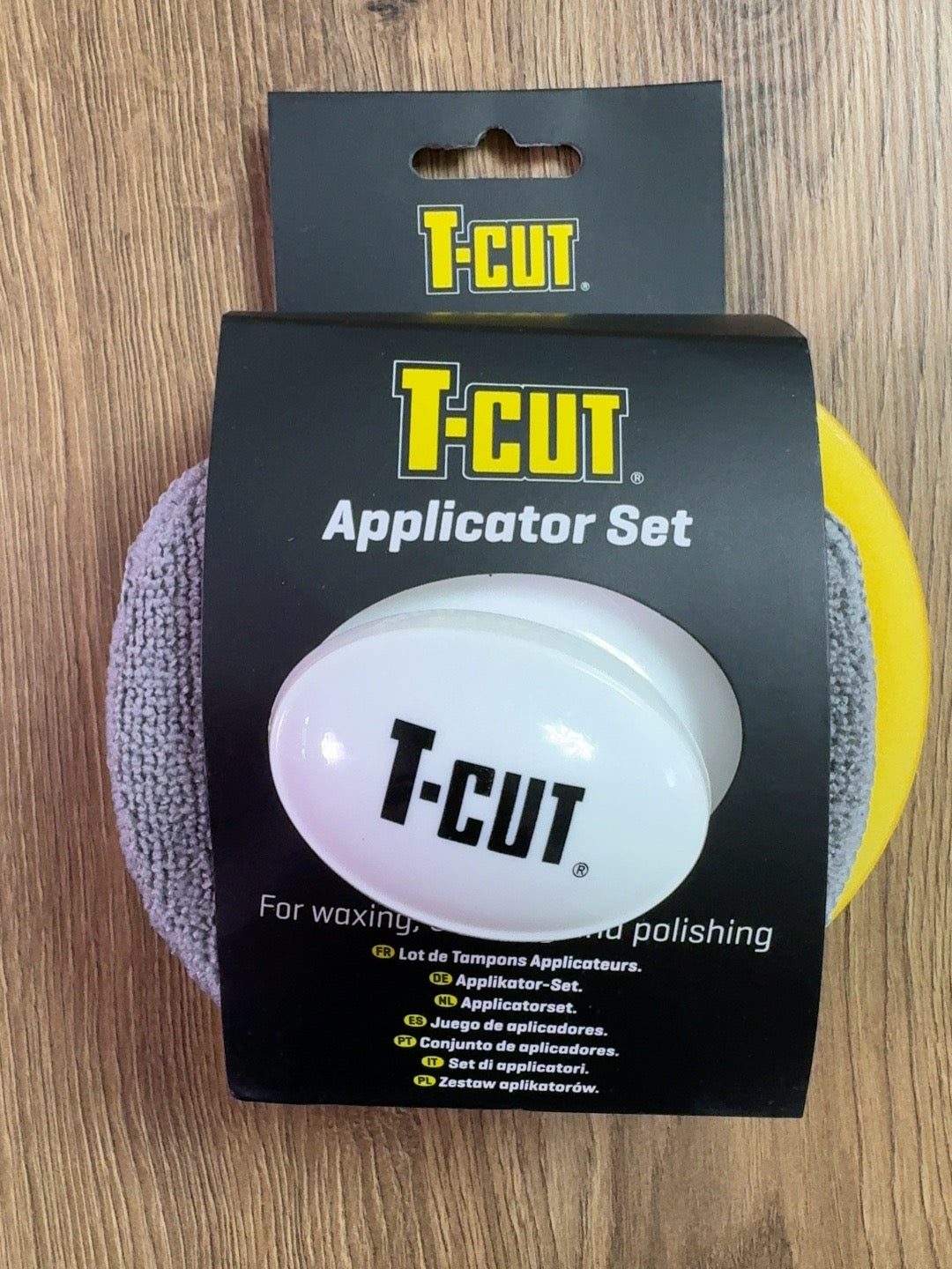 T-Cut Applicator Set – 3-in-1 Waxing, Buffing & Polishing Pads with Handle