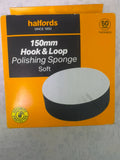 Halfords 150mm Hook & Loop Polishing Sponge – Soft