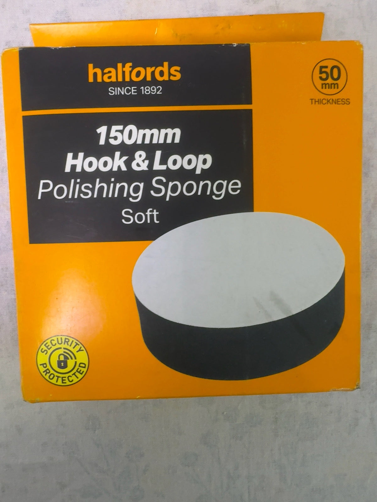 Halfords 150mm Hook & Loop Polishing Sponge – Soft