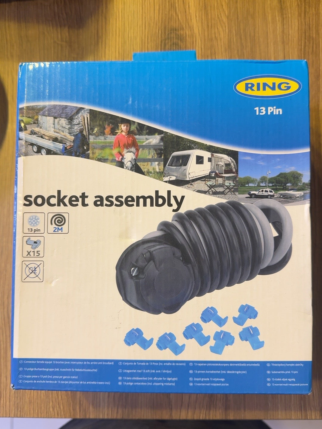 Ring 13 Pin Towing Socket Assembly – 2m Cable