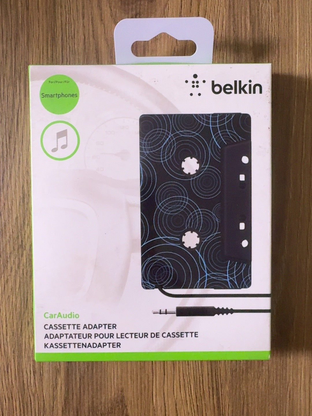 Belkin CarAudio Cassette Adapter – 3.5mm AUX for Smartphones & MP3 Players