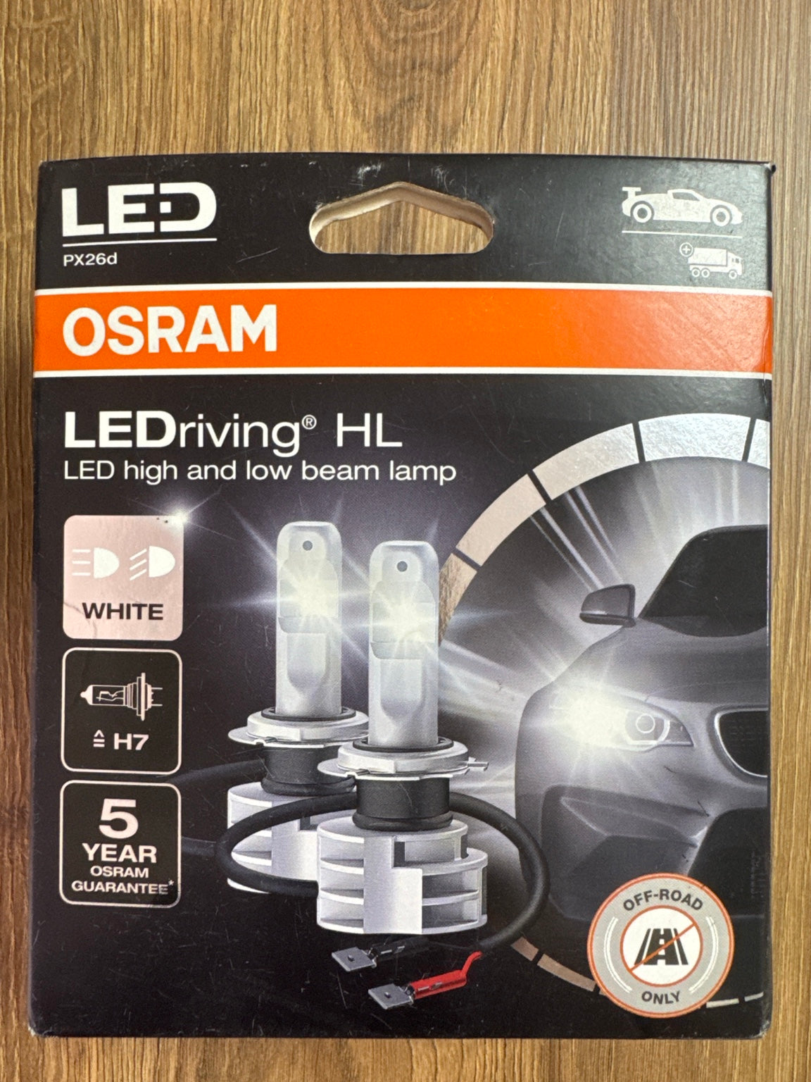 OSRAM LEDriving HL H7 LED Headlight Bulbs – PX26d – Off-Road Use