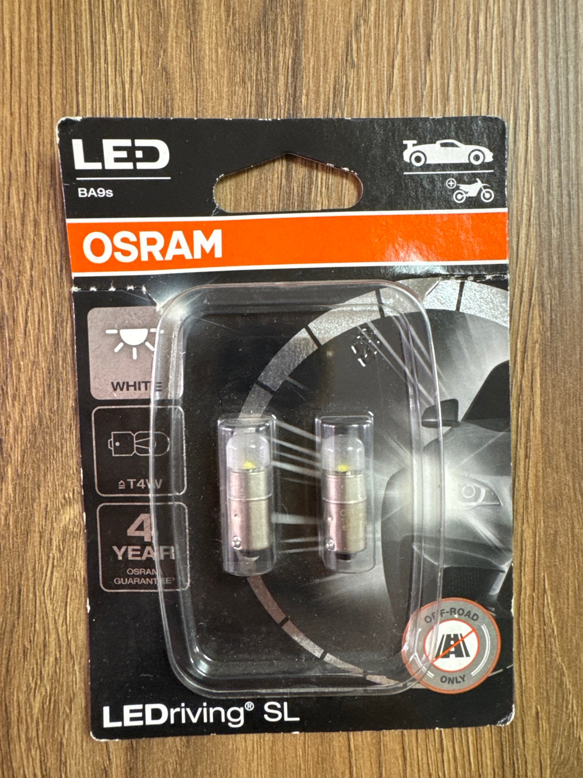 OSRAM LEDriving SL T4W White LED Bulbs – BA9s – Twin Pack