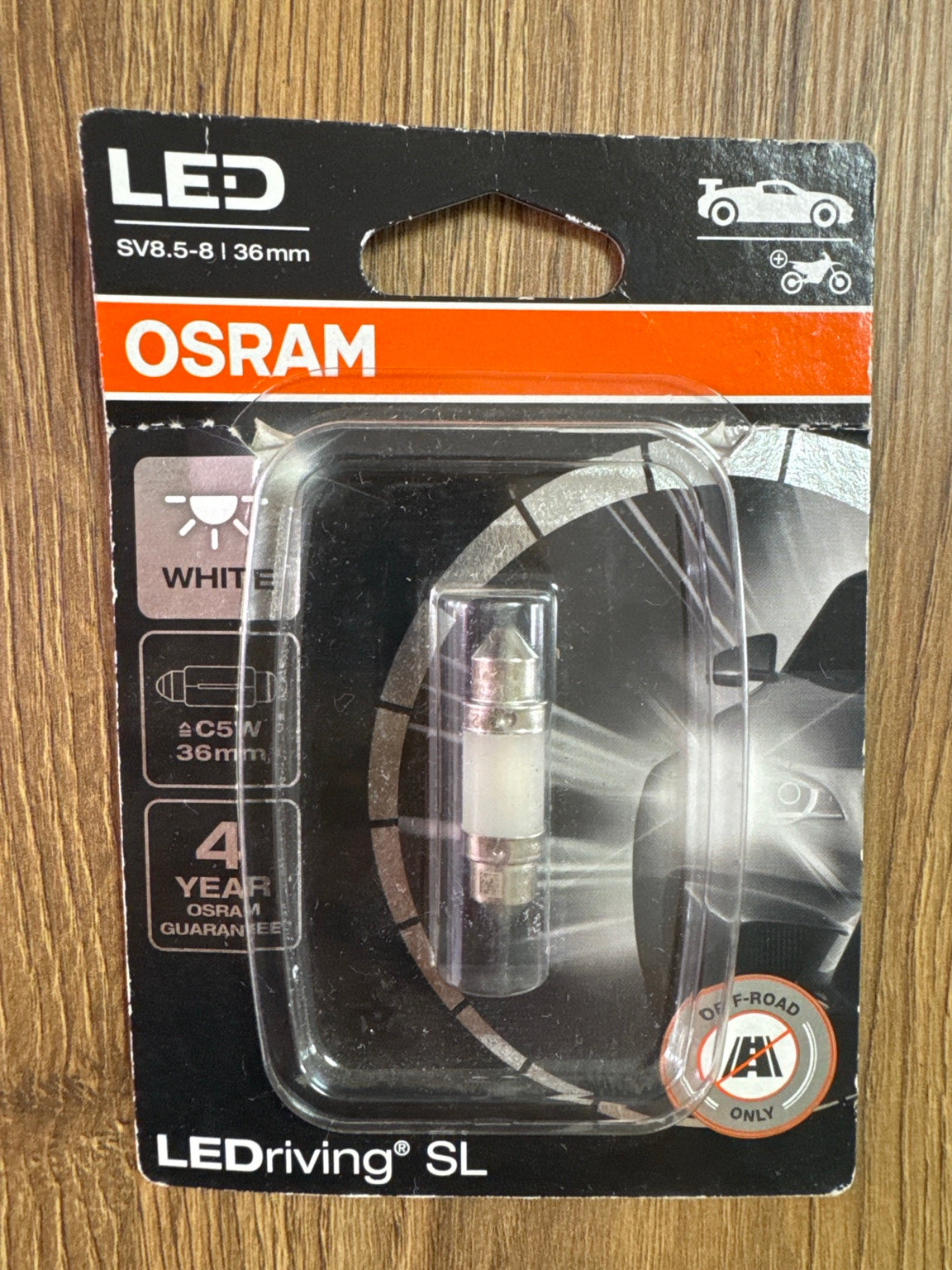 OSRAM LEDriving SL C5W 36mm White LED Bulb – SV8.5-8