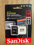 SanDisk Extreme 128GB microSDXC Memory Card – A2 V30 U3 – 160MB/s – SD Adapter