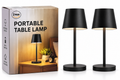 Portable Table Lamps – Black – 2 Pack