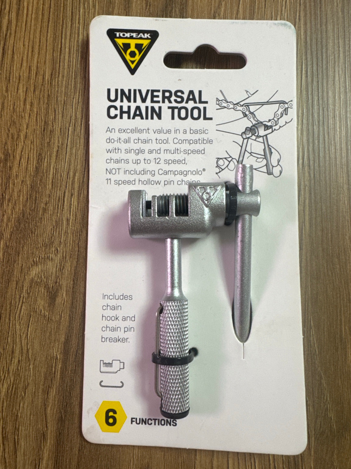 Topeak Universal Bike Chain Tool – Up to 12 Speed – 6 Functions