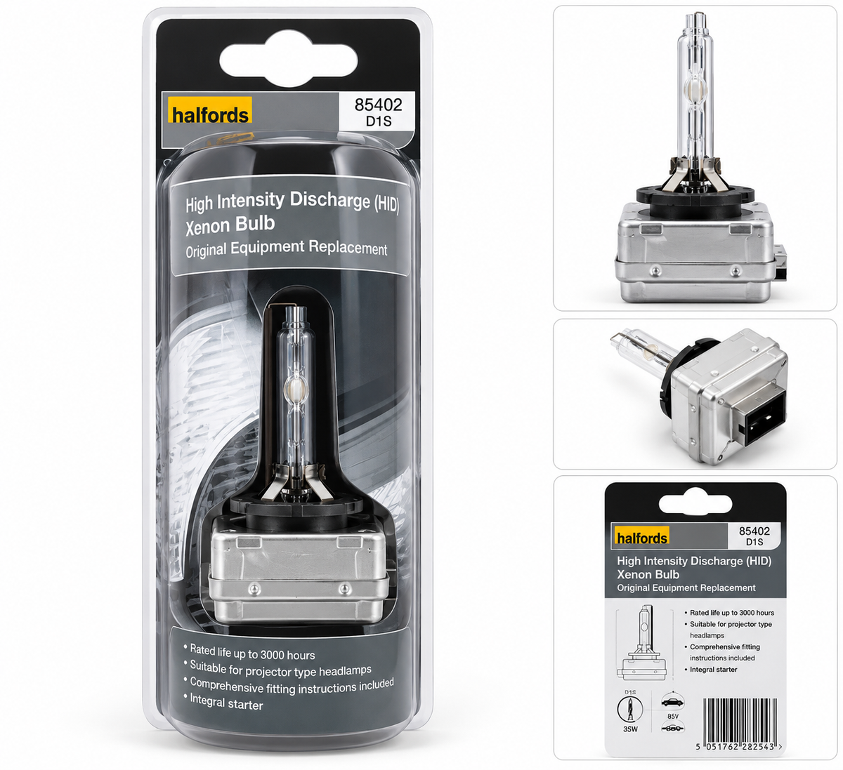 Halfords D1S 85402 HID Xenon Headlight Bulb 35W 85V – New